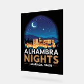 Alhambra Nights- Granada Spain Travel Art Acryl Bord (Hoek)