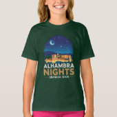 Alhambra Nights- Granada Spain Travel Art T-shirt (Voorkant)