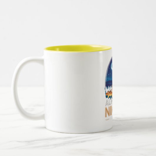 Alhambra Nights- Granada Spain Travel Art Tweekleurige Koffiemok (Links)