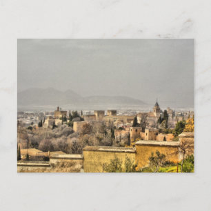 Alhambra Palace, Granada, Spanje Briefkaart