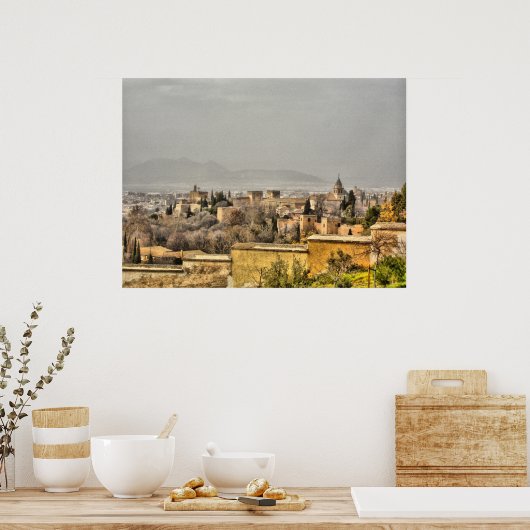 Alhambra Palace Granada Spanje Poster (Keuken)