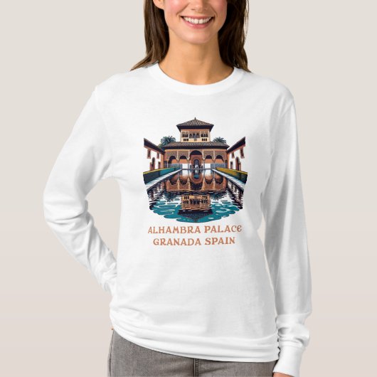 Alhambra-paleis Granada Spanje T-shirt (Voorkant)