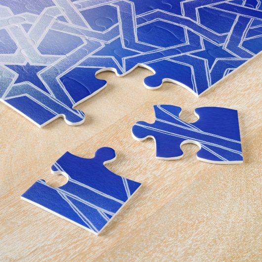 Alhambra Pattern Blue Legpuzzel (Zijkant)