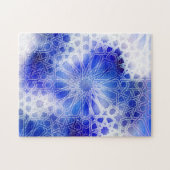 Alhambra Pattern Blue Legpuzzel (Horizontaal)