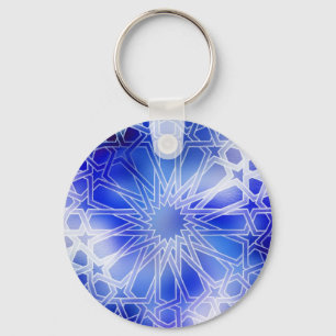 Alhambra Pattern Blue Sleutelhanger