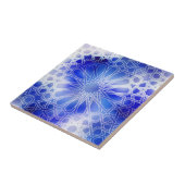 Alhambra Pattern Blue Tegeltje (Zijkant)