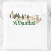 Alhambra Rechthoekige Sticker (Tas)