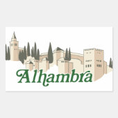 Alhambra Rechthoekige Sticker (Voorkant)