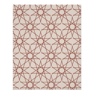 Alhambra Roos Geometrie Perfect Poster