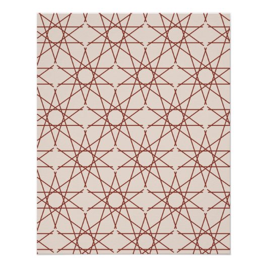 Alhambra Roos Geometrie Perfect Poster (Voorkant)