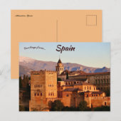 Alhambra Spanje Briefkaart (Voorkant / Achterkant)