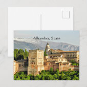 Alhambra, Spanje Briefkaart (Voorkant / Achterkant)