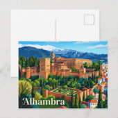 Alhambra Spanje Briefkaart (Voorkant / Achterkant)
