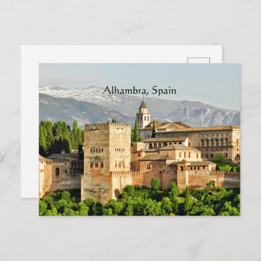 Alhambra, Spanje Feestdagenkaart (Voorkant / Achterkant)