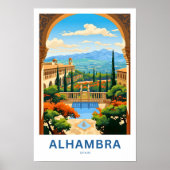 Alhambra Spanje Reisprint Poster (Voorkant)