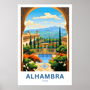 Alhambra Spanje Reisprint Poster