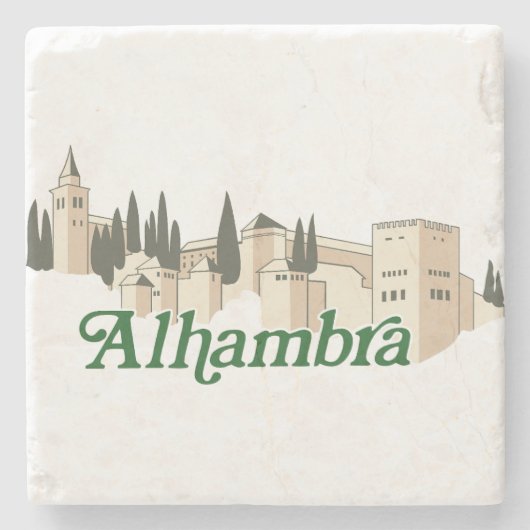 Alhambra Stenen Onderzetter (Voorkant)