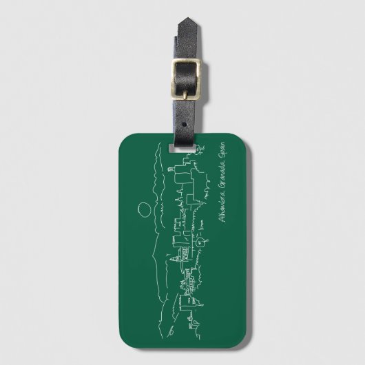 Alhambra Sunset Bagagelabel (Voorkant (verticaal))