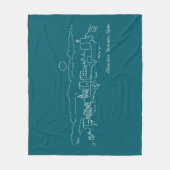 Alhambra Sunset Fleece Deken (Voorkant)