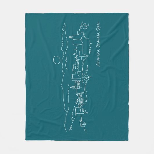 Alhambra Sunset Fleece Deken (Voorkant)