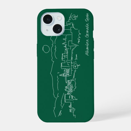Alhambra Sunset iPhone 15 Case (Achterkant)