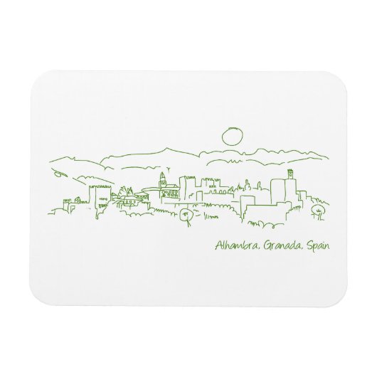 Alhambra Sunset Magneet (Horizontaal)