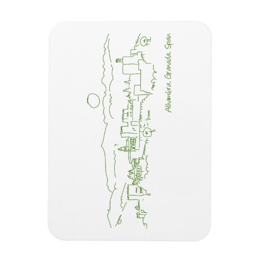 Alhambra Sunset Magneet (Verticaal)