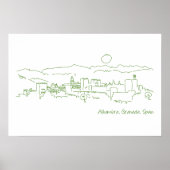 Alhambra Sunset Poster (Voorkant)