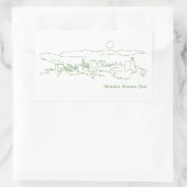 Alhambra Sunset Rechthoekige Sticker (Tas)