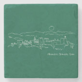 Alhambra Sunset Stenen Onderzetter (Voorkant)