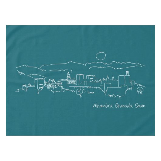 Alhambra Sunset Tafelkleed (Voorkant (Horizontaal))