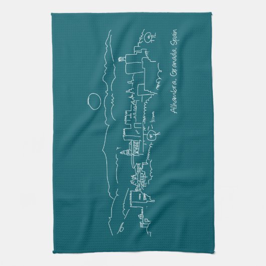 Alhambra Sunset Theedoek (Verticaal)