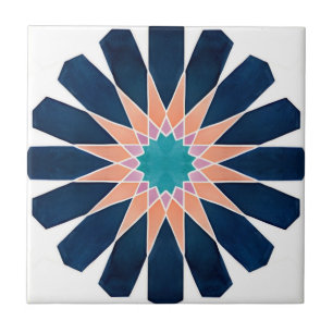 Alhambra tegels kleurrijke bloemen tegeltje