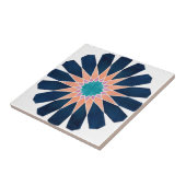 Alhambra tegels kleurrijke bloemen tegeltje (Zijkant)