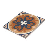 Alhambra tegels modern bloempatroon tegeltje (Zijkant)