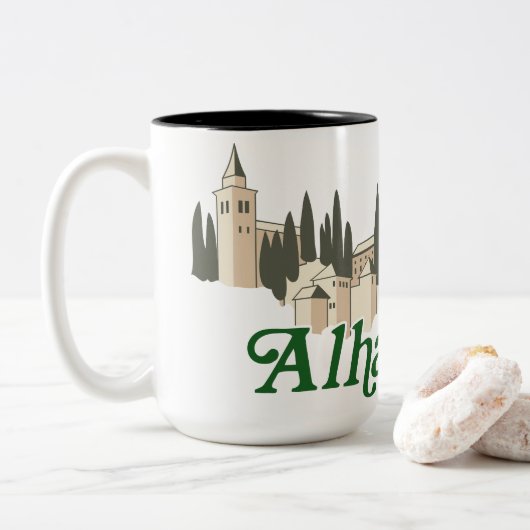 Alhambra Tweekleurige Koffiemok (Met donut)