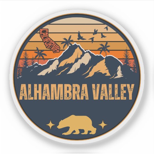 Alhambra Valley, Californië Sticker (Voorkant)