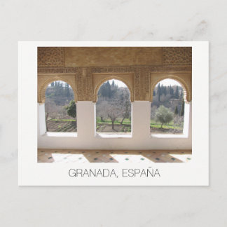 Alhambra windows ~ Granada, Spanje Briefkaart