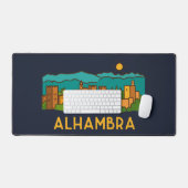 Alhambra Zonsondergang 2 Bureaumat (Keyboard & Muis)