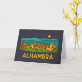 Alhambra Zonsondergang 2 Kaart (Gele Bloem)