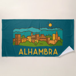 Alhambra Zonsondergang 2 Strandlaken