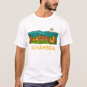 Alhambra Zonsondergang 2 T-shirt (Voorkant)