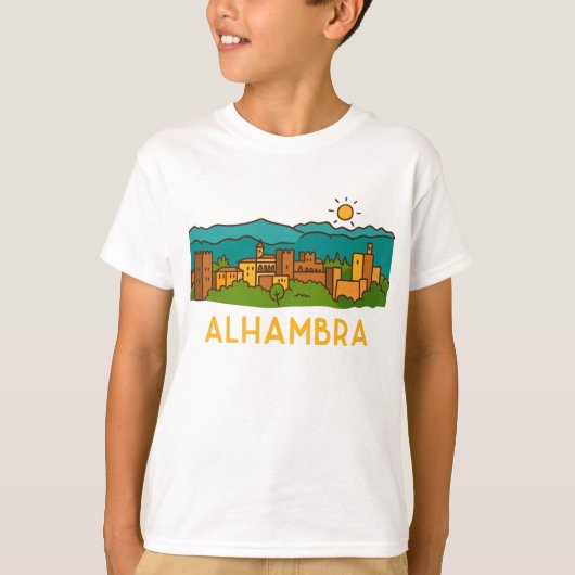 Alhambra Zonsondergang 2 T-shirt (Voorkant)