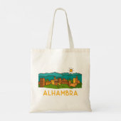 Alhambra Zonsondergang 2 Tote Bag (Achterkant)