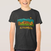 Alhambra Zonsondergang 2 Tri-Blend Shirt (Voorkant)