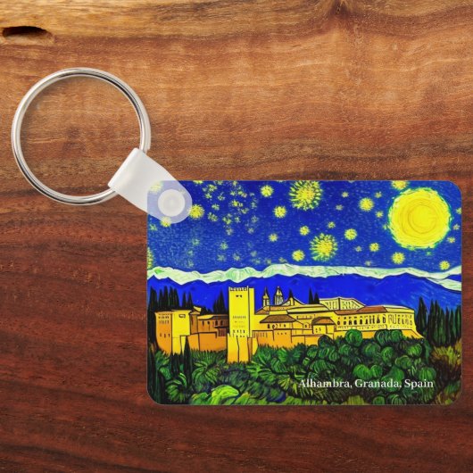 Alhambrapaleis op een sleutelring sleutelhanger (Achterkant)