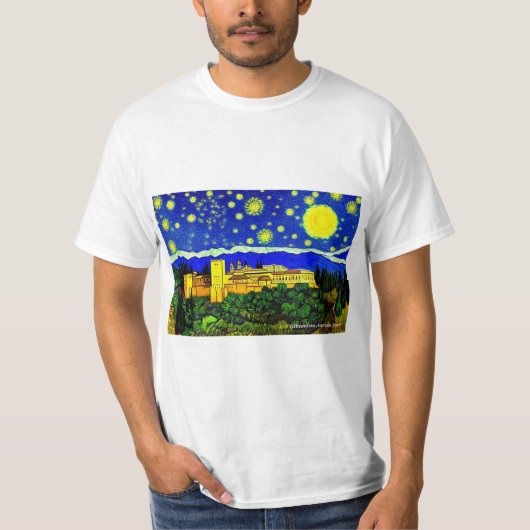 Alhambrapaleis op een T-shirt (Voorkant)