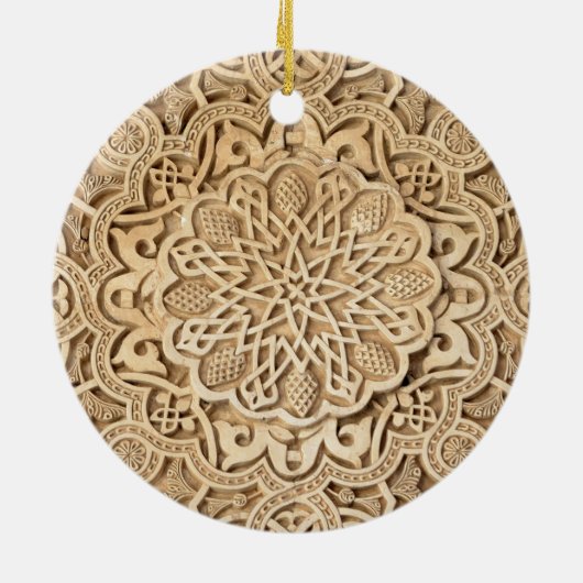 Alhambrapatroon Keramisch Ornament (Achterkant)