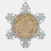 Alhambrapatroon Tin Sneeuwvlok Ornament (Voorkant)