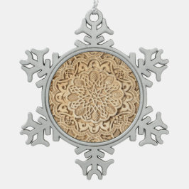 Alhambrapatroon Tin Sneeuwvlok Ornament
